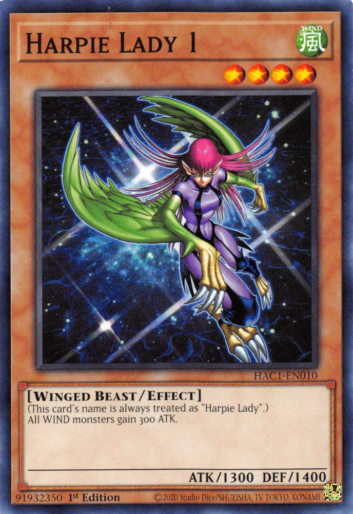 Harpie Lady 1 [HAC1-EN010] Common Yu-Gi-Oh!