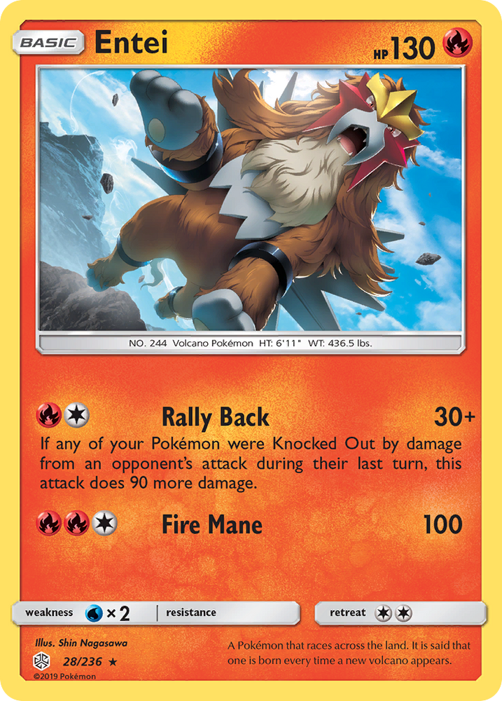 Entei (28/236) [Sun & Moon: Cosmic Eclipse] Pokémon