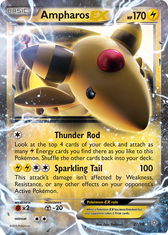 Ampharos EX (27/98) [XY: Ancient Origins] Pokémon