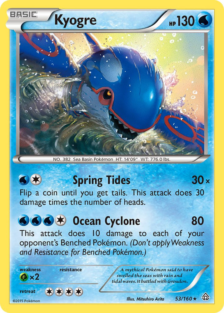 Kyogre (53/160) (Theme Deck Exclusive) [XY: Primal Clash] Pokémon