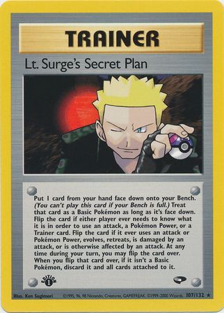 Lt. Surge's Secret Plan (107/132) [Gym Challenge 1st Edition] Pokémon