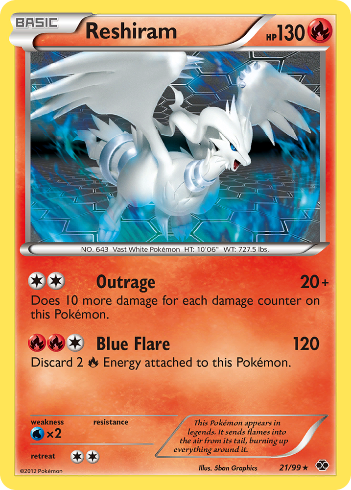 Reshiram (21/99) [Black & White: Next Destinies] Pokémon