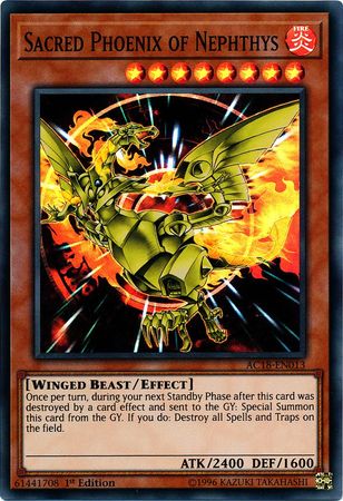 Sacred Phoenix of Nephthys [AC18-EN013] Super Rare Yu-Gi-Oh!