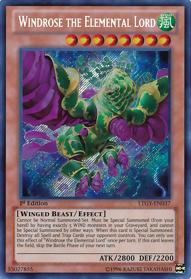 Windrose the Elemental Lord [LTGY-EN037] Secret Rare Yu-Gi-Oh!