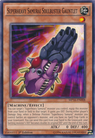 Superheavy Samurai Soulbuster Gauntlet [MP16-EN008] Common Yu-Gi-Oh!