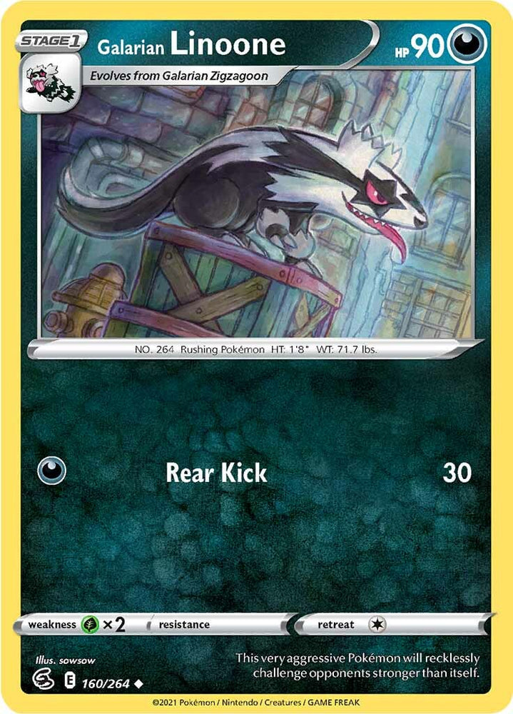 Galarian Linoone (160/264) [Sword & Shield: Fusion Strike] Pokémon