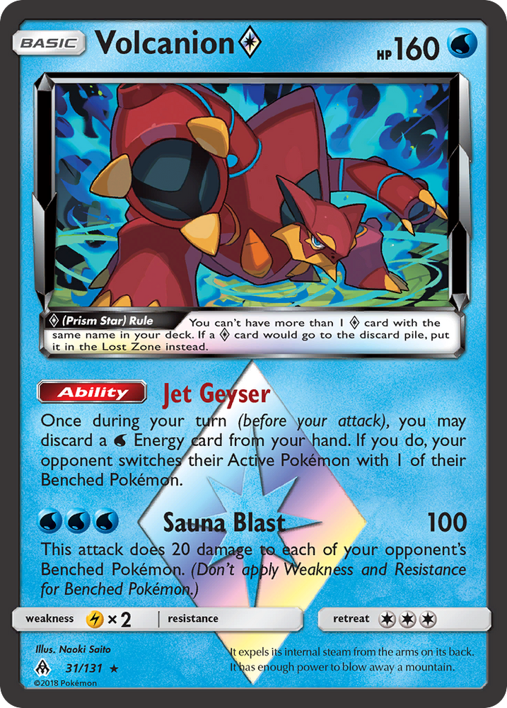 Volcanion (31/131) (Prism Star) [Sun & Moon: Forbidden Light] Pokémon