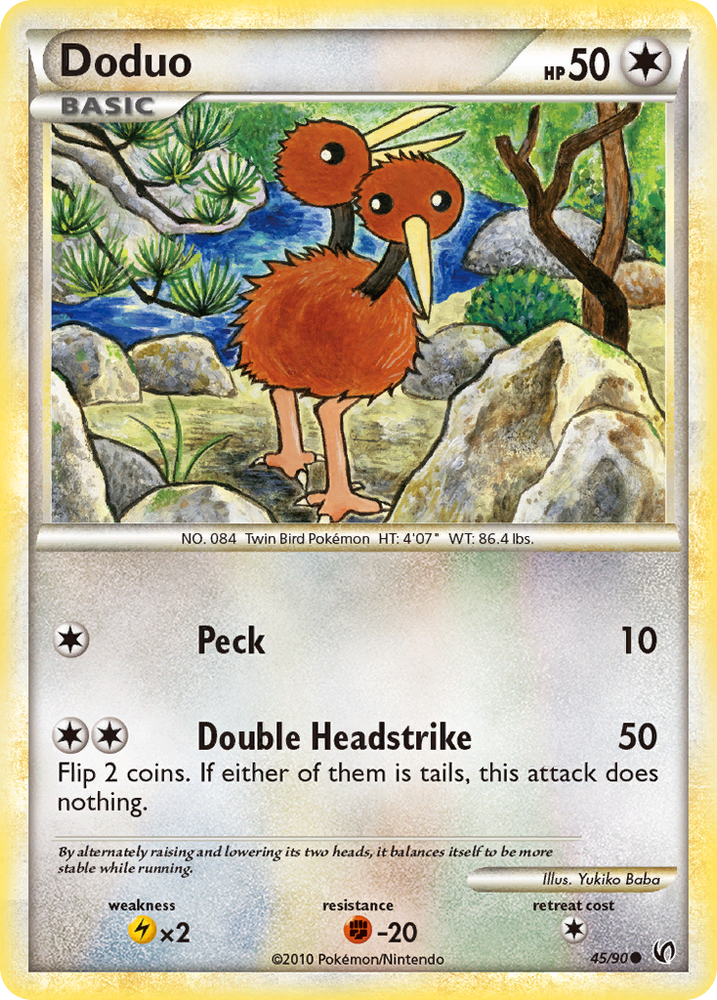 Doduo (45/90) [HeartGold & SoulSilver: Undaunted] Pokémon