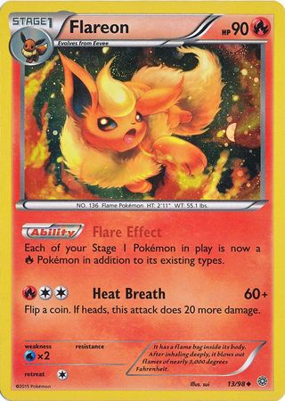 Flareon (13/98) (Cosmos Holo) [XY: Ancient Origins] Pokémon