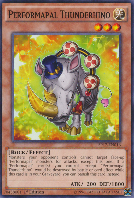 Performapal Thunderhino [SP17-EN016] Common Yu-Gi-Oh!