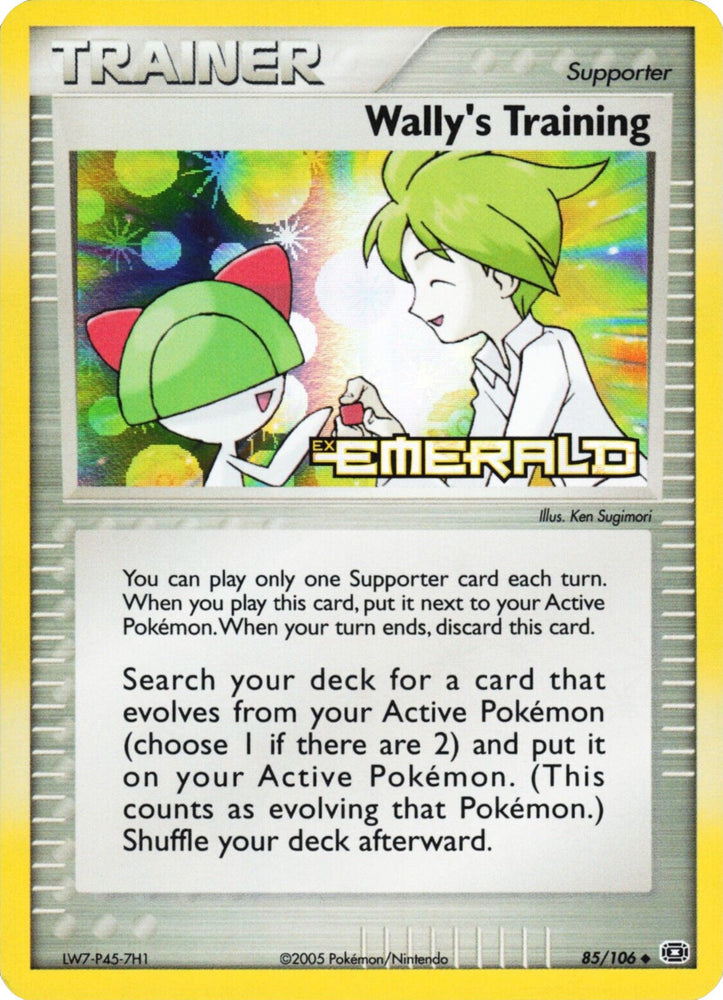 Wally's Training (85/106) (Stamped) [EX: Emerald] Pokémon