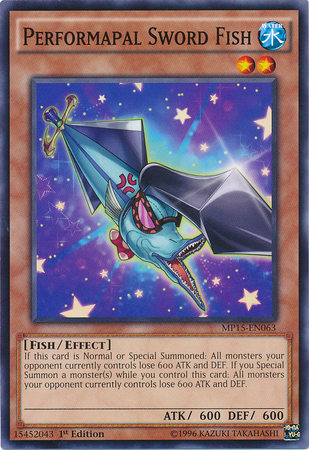 Performapal Sword Fish [MP15-EN063] Common Yu-Gi-Oh!