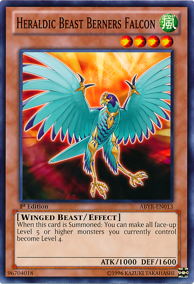 Heraldic Beast Berners Falcon [ABYR-EN013] Common Yu-Gi-Oh!