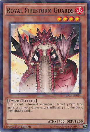Royal Firestorm Guards [BP03-EN034] Shatterfoil Rare Yu-Gi-Oh!
