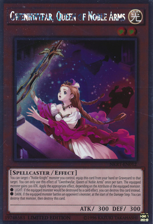 Gwenhwyfar, Queen of Noble Arms [NKRT-EN012] Platinum Rare Yu-Gi-Oh!