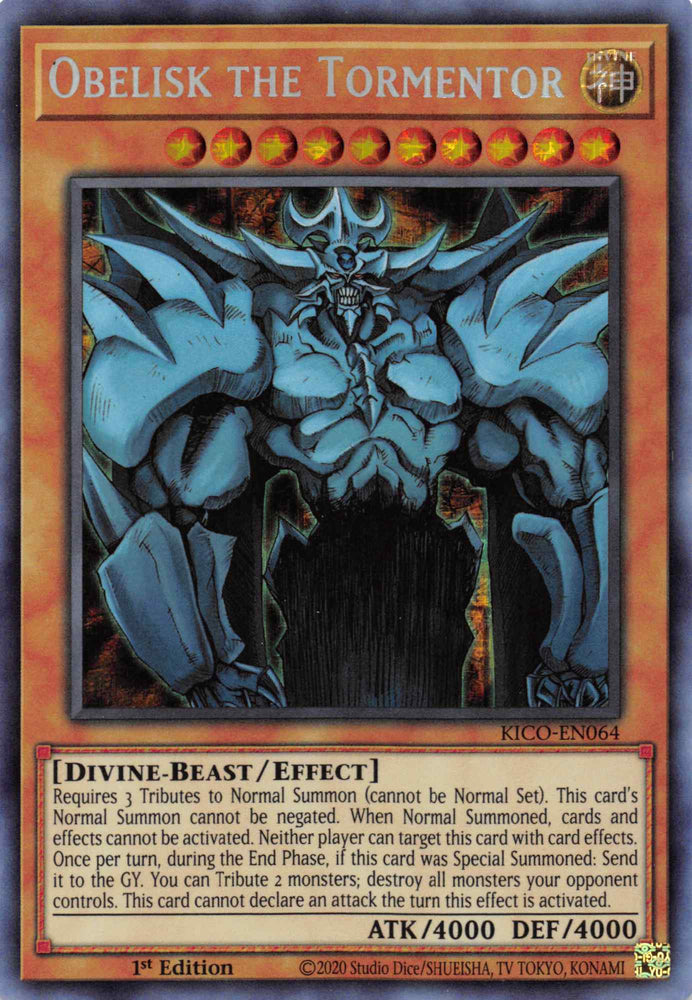 Obelisk the Tormentor (Secret Pharaoh's Rare) [KICO-EN064] Secret Pharaoh's Rare Yu-Gi-Oh!