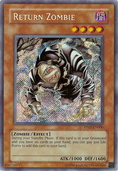 Return Zombie [PP01-EN006] Secret Rare Yu-Gi-Oh!