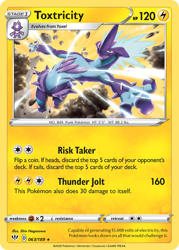 Toxtricity (063/189) [Sword & Shield: Darkness Ablaze] Pokémon