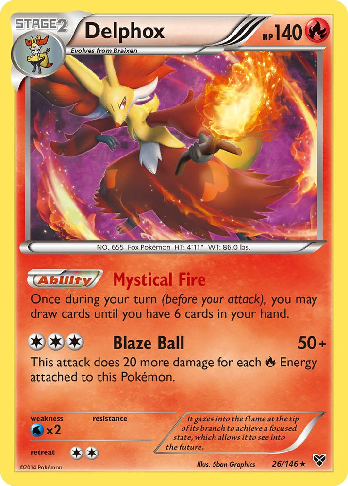 Delphox (26/146) (Cosmos Holo) (Blister Exclusive) [XY: Base Set] Pokémon
