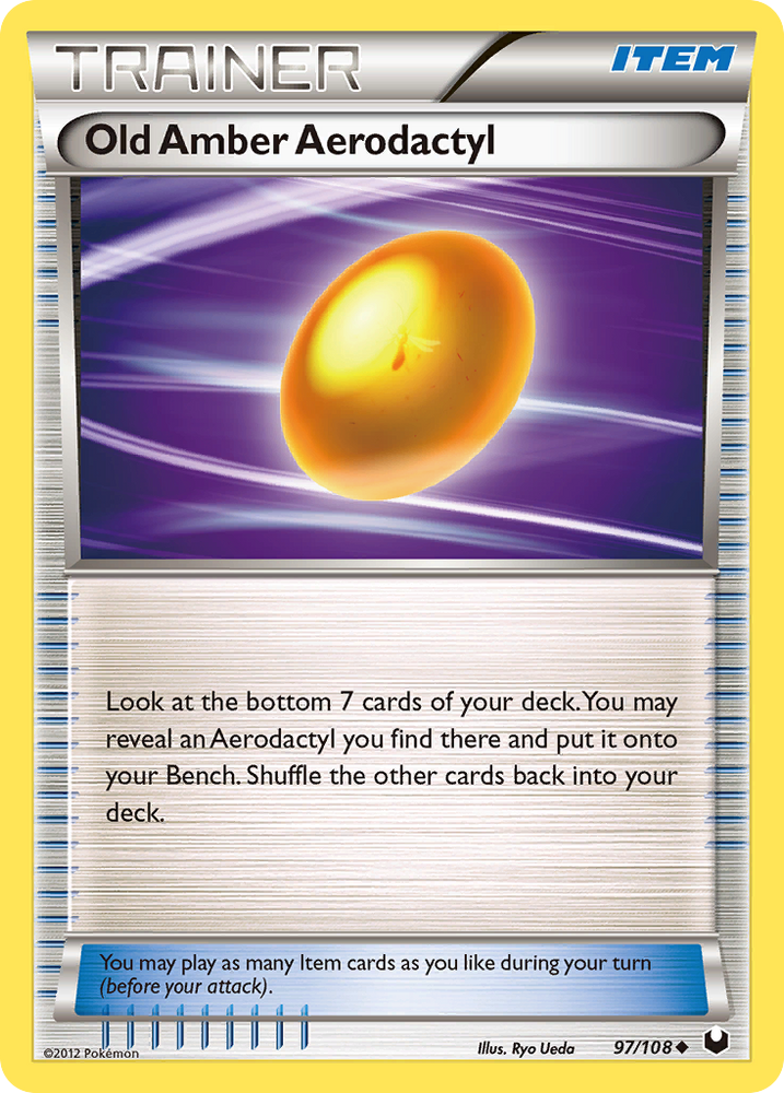 Old Amber Aerodactyl (97/108) [Black & White: Dark Explorers] Pokémon