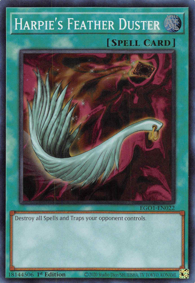 Harpie's Feather Duster [EGO1-EN022] Super Rare Yu-Gi-Oh!