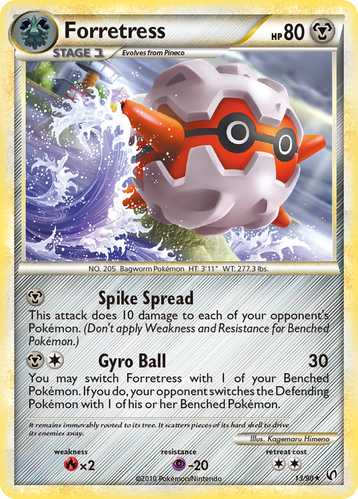 Forretress (13/90) [HeartGold & SoulSilver: Undaunted] Pokémon