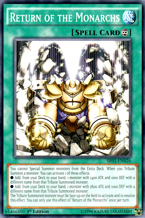 Return of the Monarchs [SR01-EN026] Common Yu-Gi-Oh!