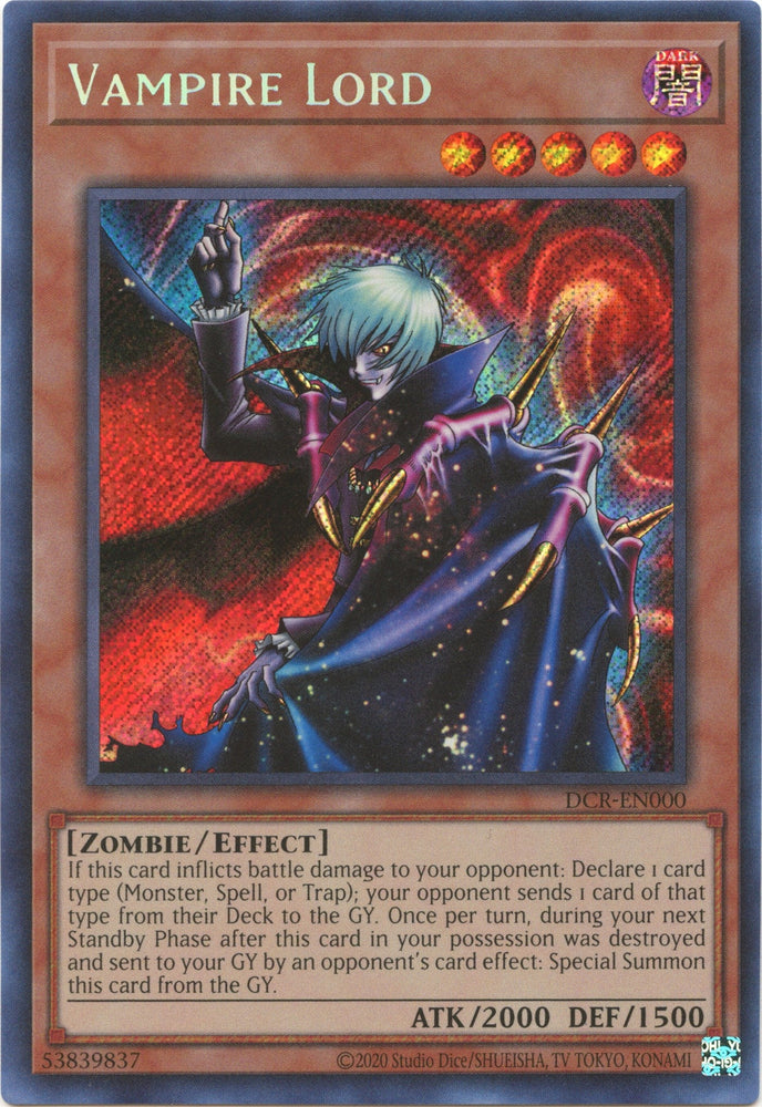 Vampire Lord (25th Anniversary) [DCR-EN000] Secret Rare Yu-Gi-Oh!