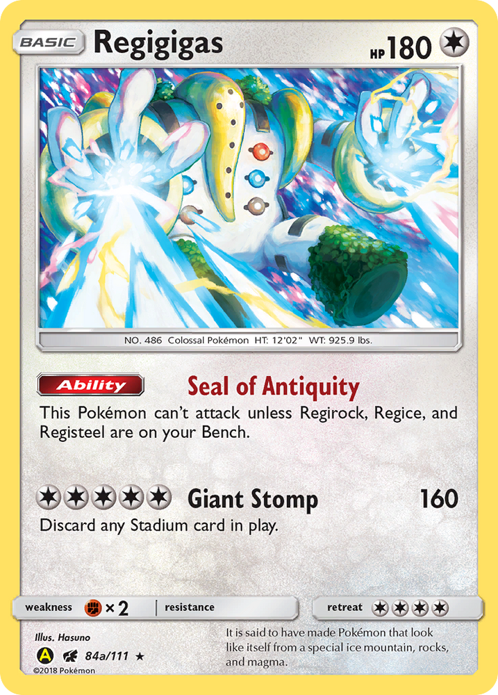 Regigigas (84a/111) (Alternate Art Promo) [Sun & Moon: Crimson Invasion] Pokémon