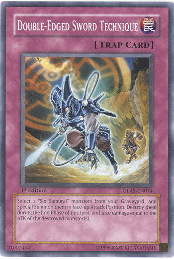 Double-Edged Sword Technique [GLAS-EN074] Common Yu-Gi-Oh!