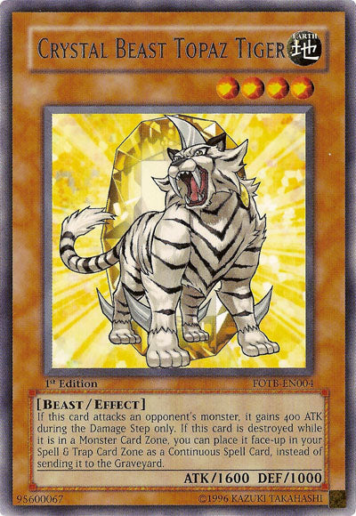Crystal Beast Topaz Tiger [FOTB-EN004] Rare Yu-Gi-Oh!