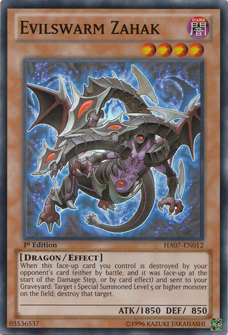 Evilswarm Zahak [HA07-EN012] Super Rare