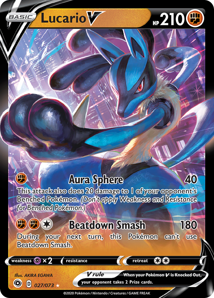 Lucario V (027/073) [Sword & Shield: Champion's Path] Pokémon