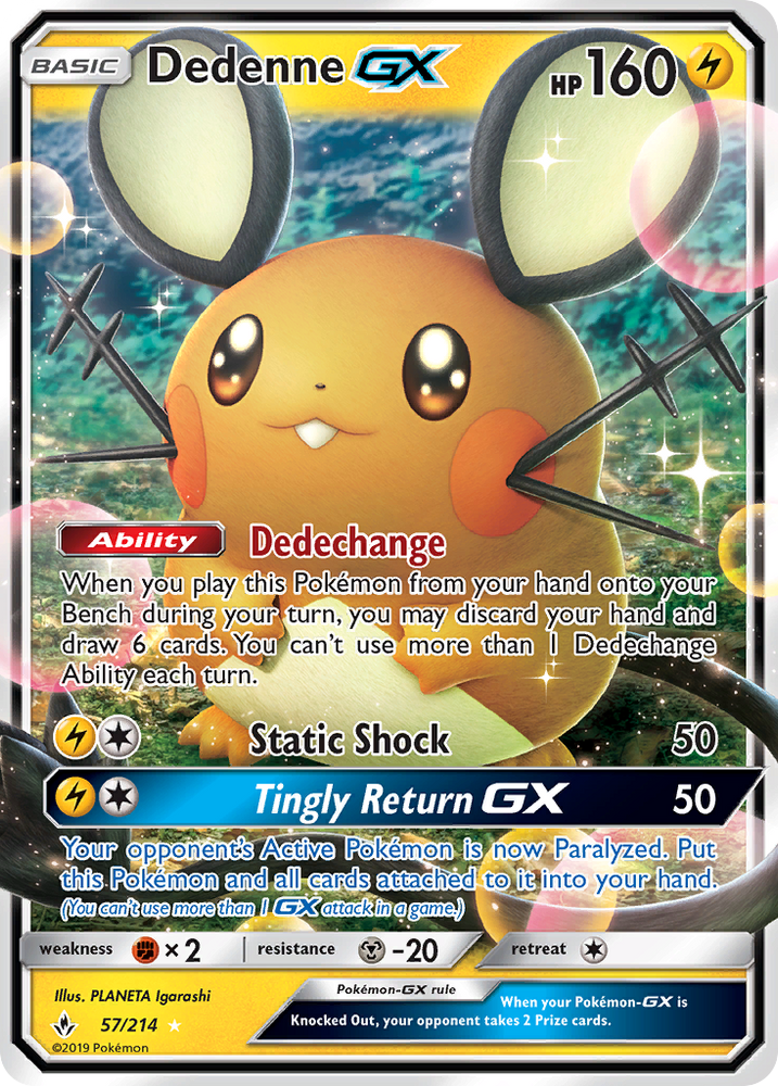 Dedenne GX (57/214) [Sun & Moon: Unbroken Bonds] Pokémon