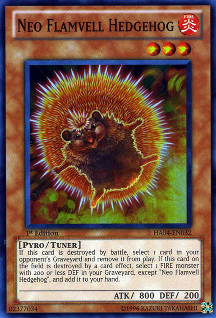 Neo Flamvell Hedgehog [HA04-EN032] Super Rare Yu-Gi-Oh!