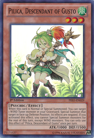 Pilica, Descendant of Gusto [PRIO-EN029] Super Rare Yu-Gi-Oh!