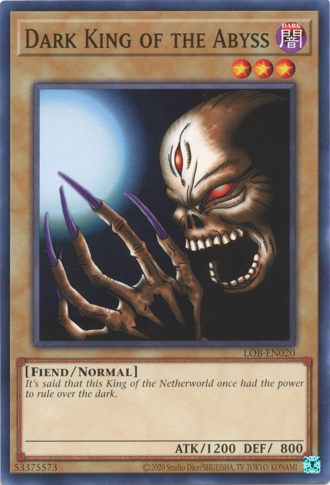 Dark King of the Abyss (25th Anniversary) [LOB-EN020] Common Yu-Gi-Oh!