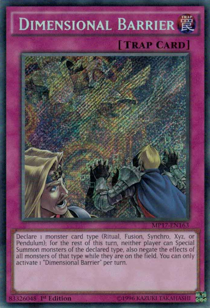 Dimensional Barrier [MP17-EN163] Secret Rare Yu-Gi-Oh!