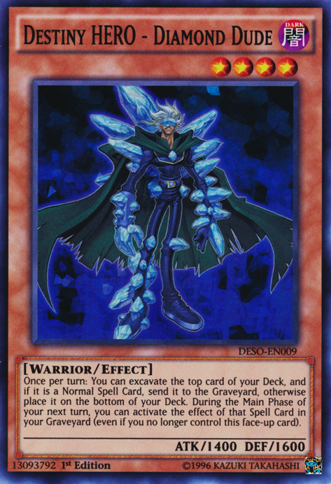 Destiny HERO - Diamond Dude [DESO-EN009] Super Rare Yu-Gi-Oh!