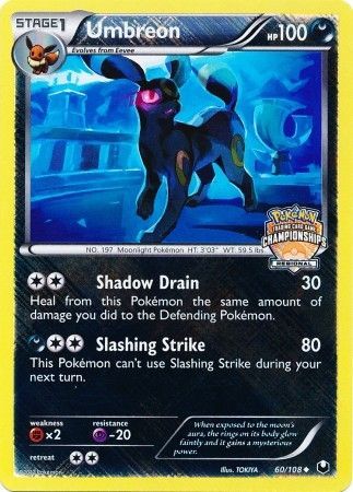 Umbreon (60/108) (Regional Championship Promo) [Black & White: Dark Explorers] Pokémon