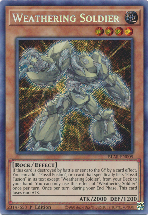 Weathering Soldier [BLAR-EN005] Secret Rare Yu-Gi-Oh!