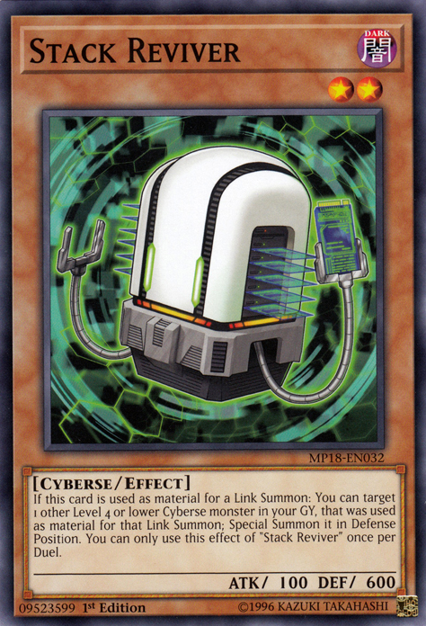 Stack Reviver [MP18-EN032] Common Yu-Gi-Oh!