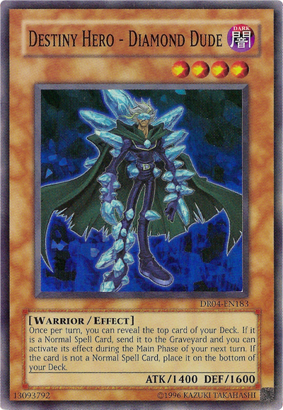 Destiny HERO - Diamond Dude [DR04-EN183] Super Rare Yu-Gi-Oh!