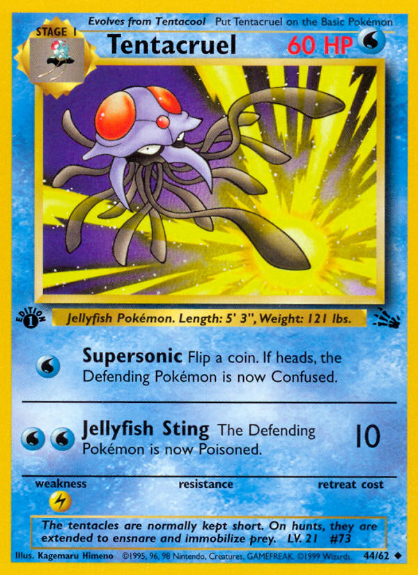 Tentacruel (44/62) [Fossil 1st Edition] Pokémon