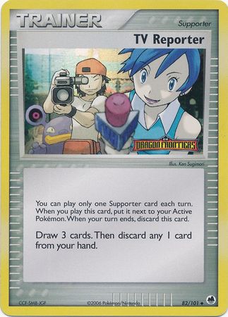 TV Reporter (82/101) (Stamped) [EX: Dragon Frontiers] Pokémon