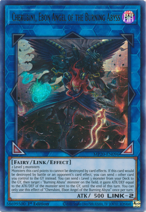Cherubini, Ebon Angel of the Burning Abyss [MP20-EN096] Ultra Rare Yu-Gi-Oh!
