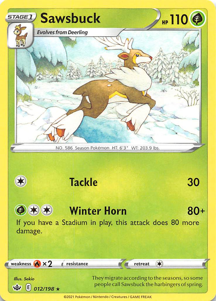 Sawsbuck (012/198) [Sword & Shield: Chilling Reign] Pokémon