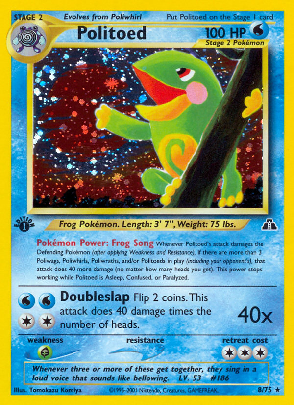Politoed (8/75) [Neo Discovery 1st Edition] Pokémon