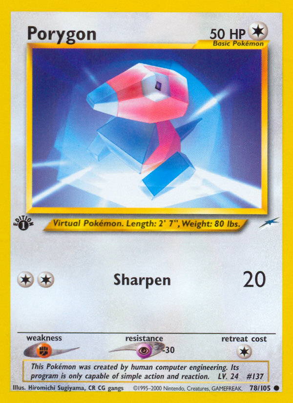 Porygon (78/105) [Neo Destiny 1st Edition] Pokémon