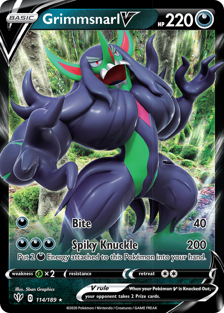 Grimmsnarl V (114/189) [Sword & Shield: Darkness Ablaze] Pokémon